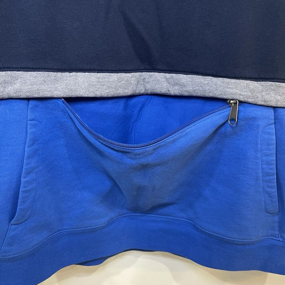 L.L. Bean Blue Colorblock Anorak Snap Closure Pullover Size Large - Picture 4 of 6